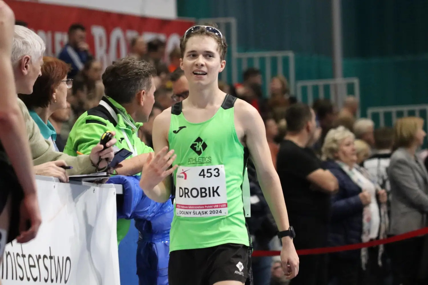 Polish Indoor Championships U18 and U20 in Wrocław. Kacper Drobik became the Polish vice-champion in the 5 000-meter race walk. He also set a new personal record of 22:38.73.